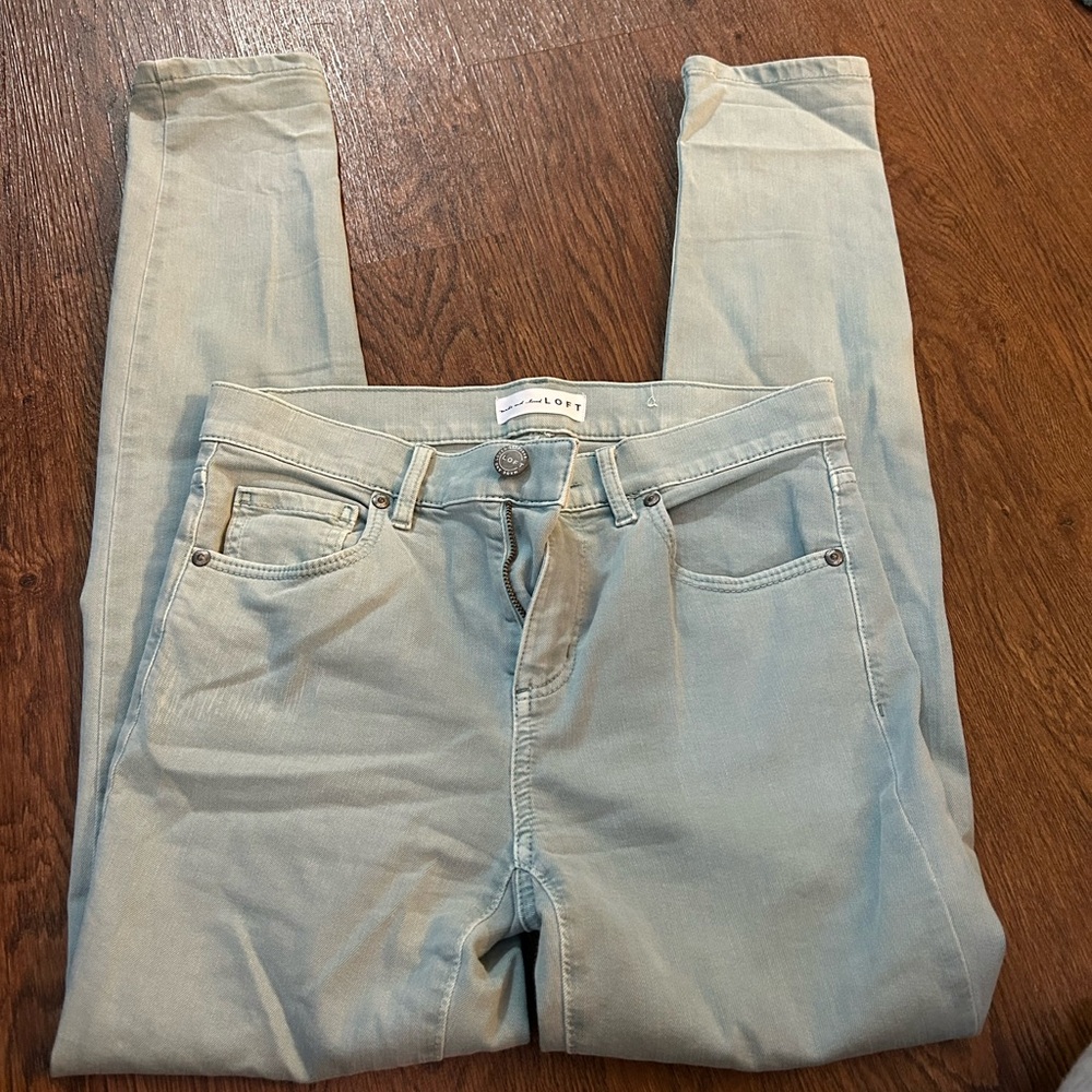 LOFT Blue Skinny Jeans with Stretch Fit